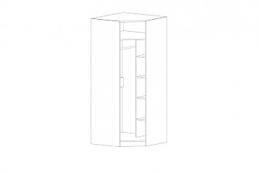 Шкаф угловой Диана-Л - наполнение