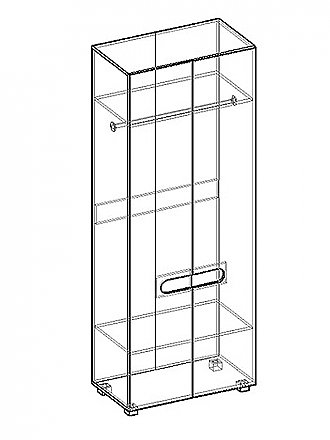 Схема - Шкаф 2-х створчатый Эллина