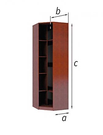 Шкаф угловой Браво ШРУ - схема