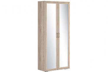 Шкаф 2х дверный комбинированный с зеркалом (440) Бруно