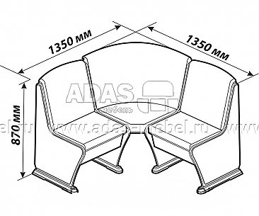 Скамья угловая "Амадей Мини"