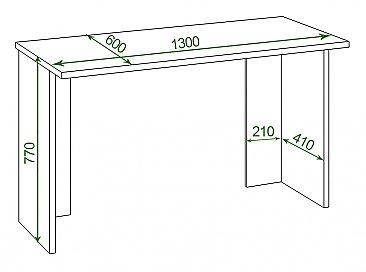 Схема - Компьютерный стол СКЛ-ПРЯМ130