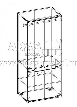 Шкаф 2-х створчатый Соренто-1 - схема