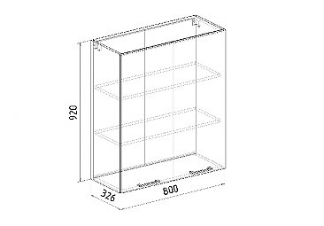 Схема - Шкаф-антресоль №35 ШВ2-600 (920)