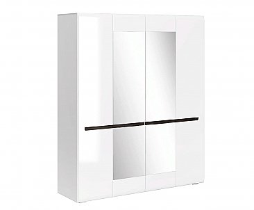Шкаф 4-х дверный Стокгольм (540) Белый глянец
