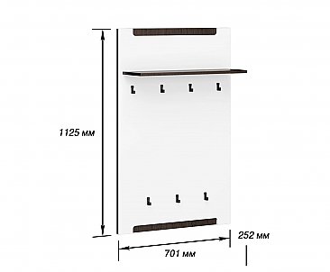 Панель вешалки Стокгольм Белый глянец