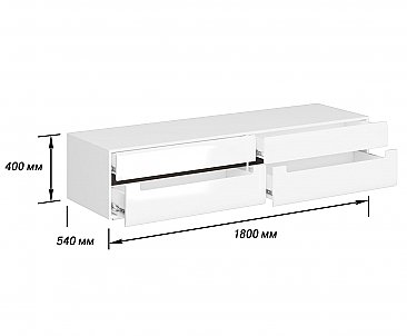 Тумба под ТВ Стокгольм Белый глянец