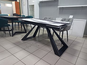 Стол обеденный со стеклом Ривер