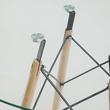 Стол обеденный CINDY Стекло - крепление каркаса