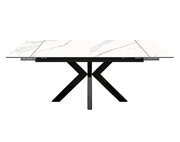 Стол раскладной Меджик 140 Керамогранит Белый мрамор