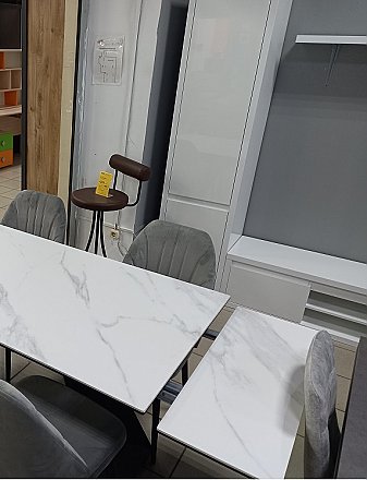 Стол раскладной Меджик 140 Керамогранит Белый мрамор