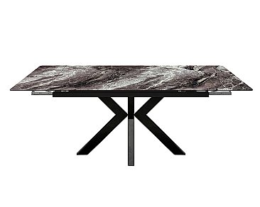 Стол раскладной Меджик 140 с фотопечатью Серый мрамор