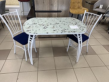 Стол кухонный со стеклом Паук