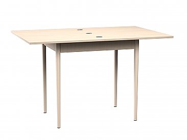 Стол раскладной Пируэт - Дуб молочный/опоры Ваниль