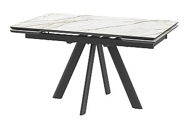 Стол раскладной Стокгольм Керамогранит Бело-золотой