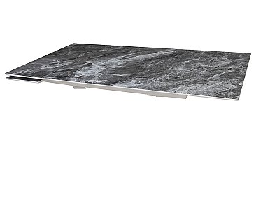 Стол раскладной Меджик 140 с фотопечатью Серый мрамор