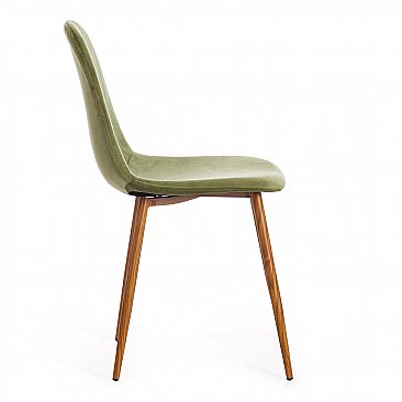 Стул BREEZE зеленый/натуральный - вид сбоку