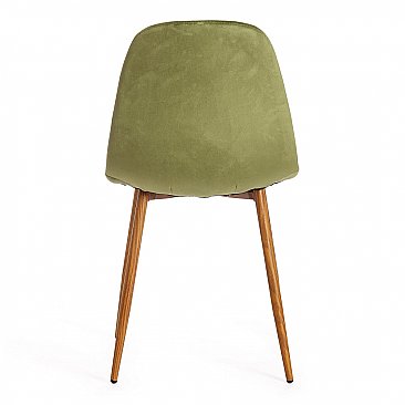 Стул BREEZE зеленый/натуральный - вид сзади