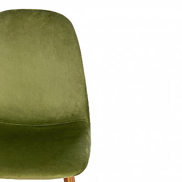 Стул BREEZE зеленый/натуральный - крупный план