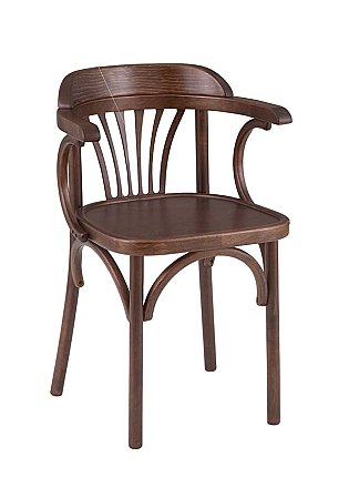 Стул Венский жесткий Тип-2 Коричневый темный тон