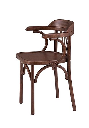 Стул Венский жесткий Тип-2 Коричневый темный тон