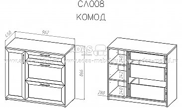 Схема - Тумба 45 Соло