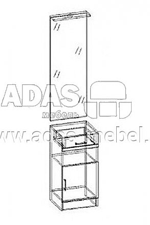 Зеркало с тумбой Машенька - схема