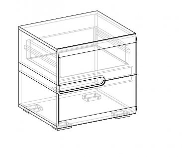 Тумба прикроватная №1 Ультра - схема