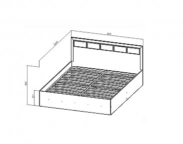 Кровать 2-х спальная с подъёмным механизмом - Схема