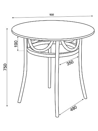 Стол деревянный Вальс  Темный тон