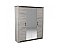 Шкаф 4-х дверный с зеркалами Денвер Риббек серый