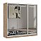 Шкаф-купе Оскар 4.2 с 3 зеркалами / 222 см