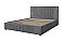 Кровать мягкая с подъемным механизмом Нельсон Геометрия Серый/160