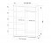Схема - Шкаф-купе Симпл 2-х дверный Декор Ясень Анкор светлый