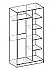 Схема - Дуб молочный Рисунок 2 - 150 см - Шкаф-купе Оскар 2-х дверный с 2 зеркалами