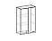 Шкаф-антресоль ША-60-2Д (920) для кухни Корсика схема
