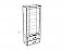 Шкаф-антресоль пенал ШАПС-60 (920) для кухни Шанталь 2 схема