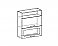 Шкаф-антресоль ШАВ-80-2ДН (920) для кухни Гурман 7 схема