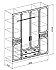 Шкаф 4-х дверный Верона. Схема.