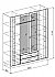 Шкаф 4-х створчатый Палермо. Схема.