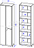 Шкаф с полками Аванти - схема