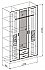 Шкаф 3-х створчатый Атлантида. Схема.