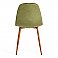 Стул BREEZE зеленый/натуральный - вид сзади