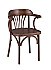 Стул Венский жесткий Тип-2 Коричневый темный тон