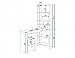 Компьютерный стол СТЛ-ОВХ+С100ПРЯМ+ТЯЛ схема