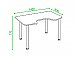 Компьютерный стол СКЛ-ИГР140МОЧ схема