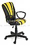 Кресло компьютерное Spectrum - кожзам - Черно желтый