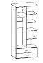 Шкаф 2-х створчатый комбинированный Лацио