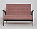 Диван двухместный РЕТРО (Венге/RS 12 розовый)