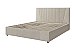 Кровать мягкая с подъемным механизмом Нельсон Геометрия Серый светлый/160